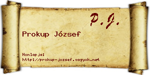 Prokup József névjegykártya